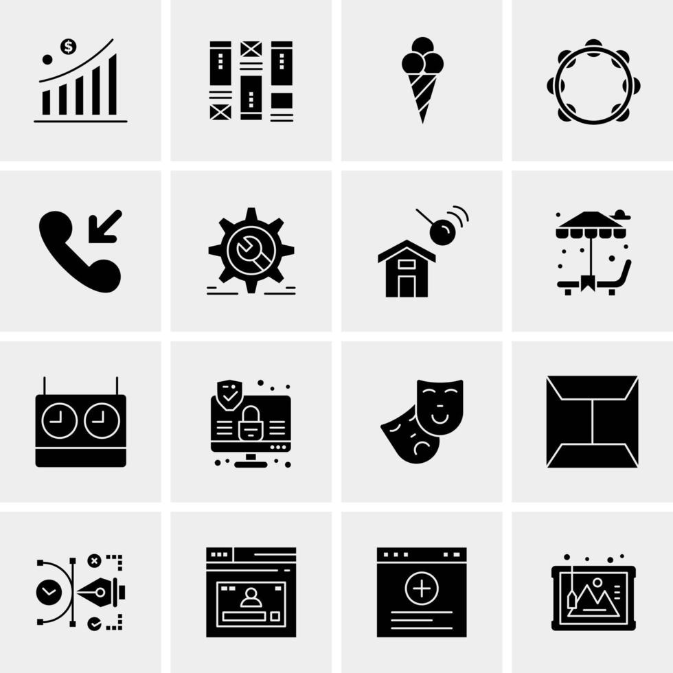 16 Universal Business Icons Vector Creative Icon Illustration to use in web and Mobile Related project