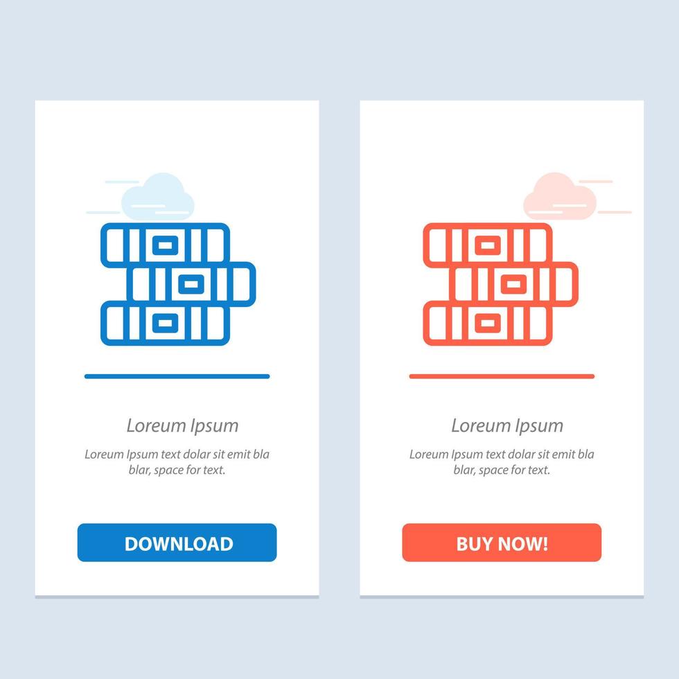 Education Notebook Stationary  Blue and Red Download and Buy Now web Widget Card Template vector