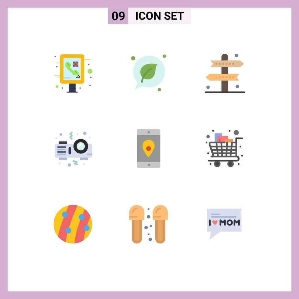 9 Creative Icons Modern Signs and Symbols of mobile party activities night recreation Editable Vector Design Elements