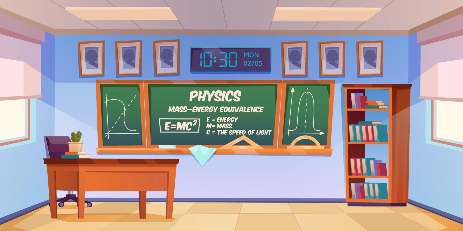 Classroom for mathematics learning vector