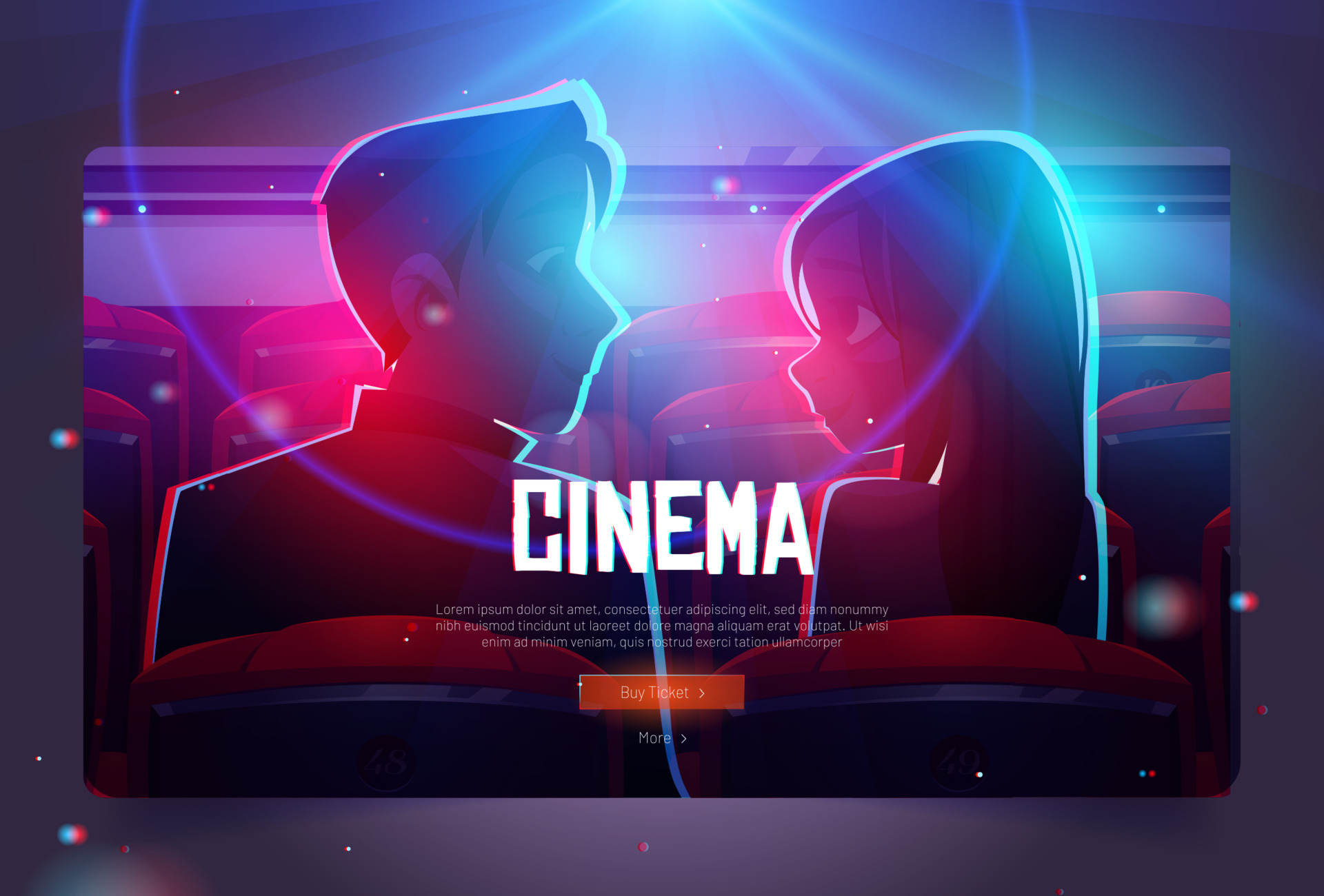 Cinema cartoon web banner, couple in movie theater 14634472 Vector Art at Vecteezy Cinema cartoon web banner, couple in movie theater 14634472 Vector Art at Vecteezy
