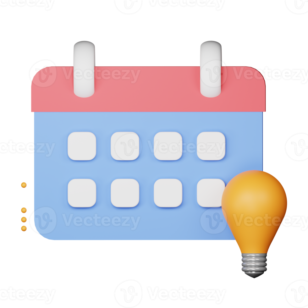 3d calender idea illustration png