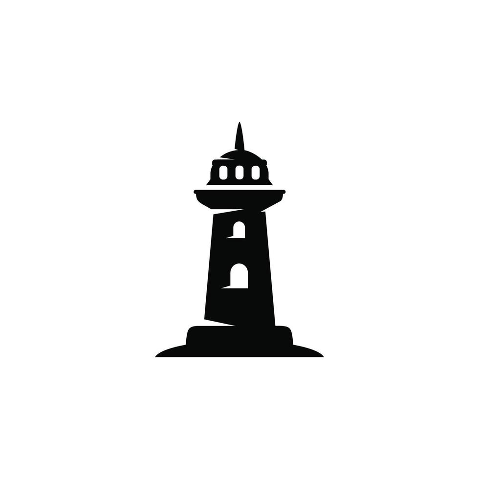 Light house simple flat icon vector