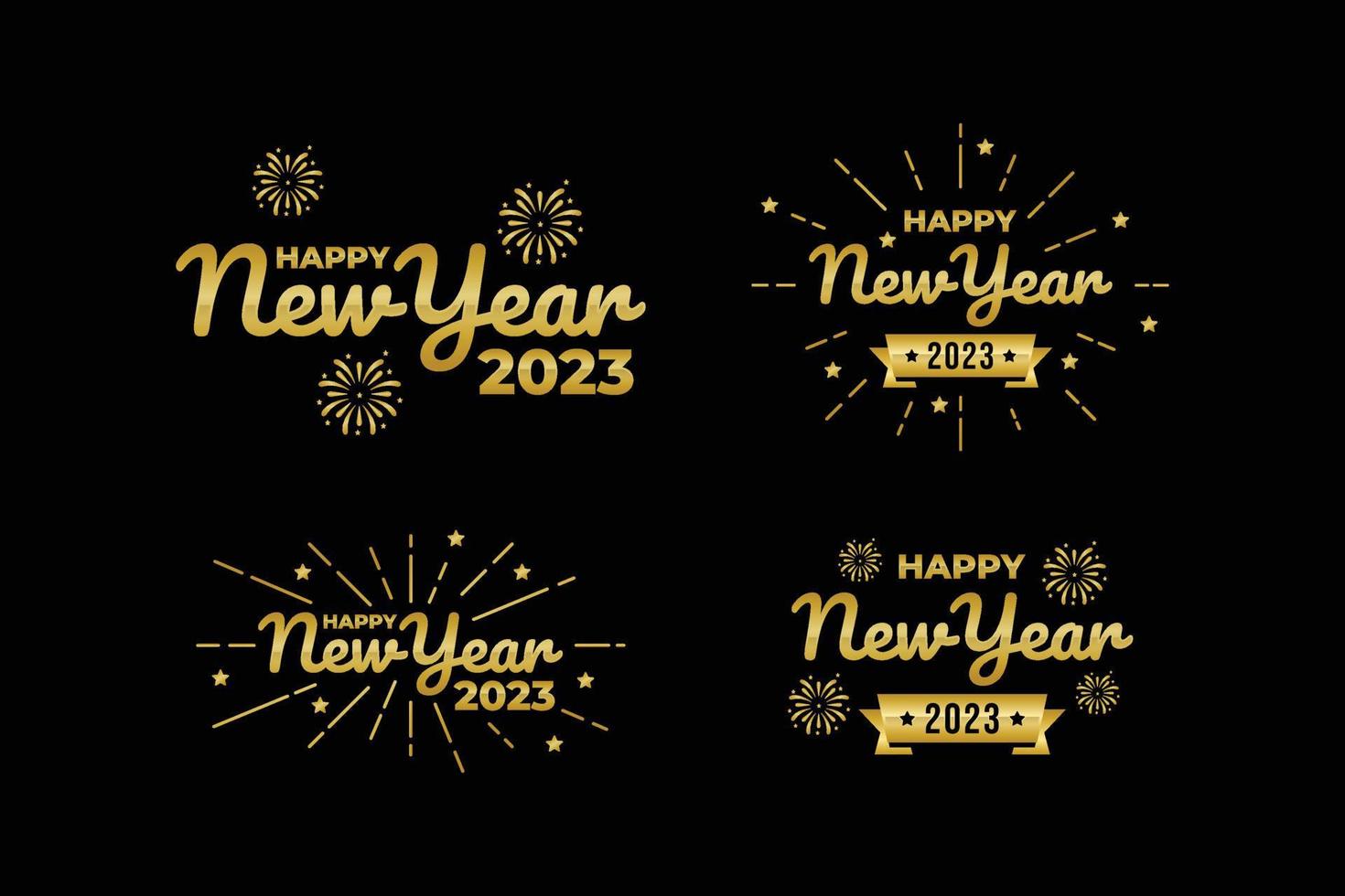 Happy new year logo vector illustration