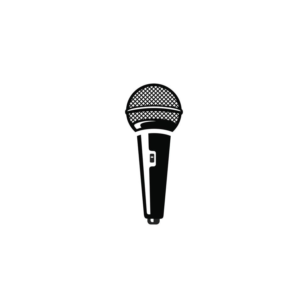 Microphone simple flat icon vector