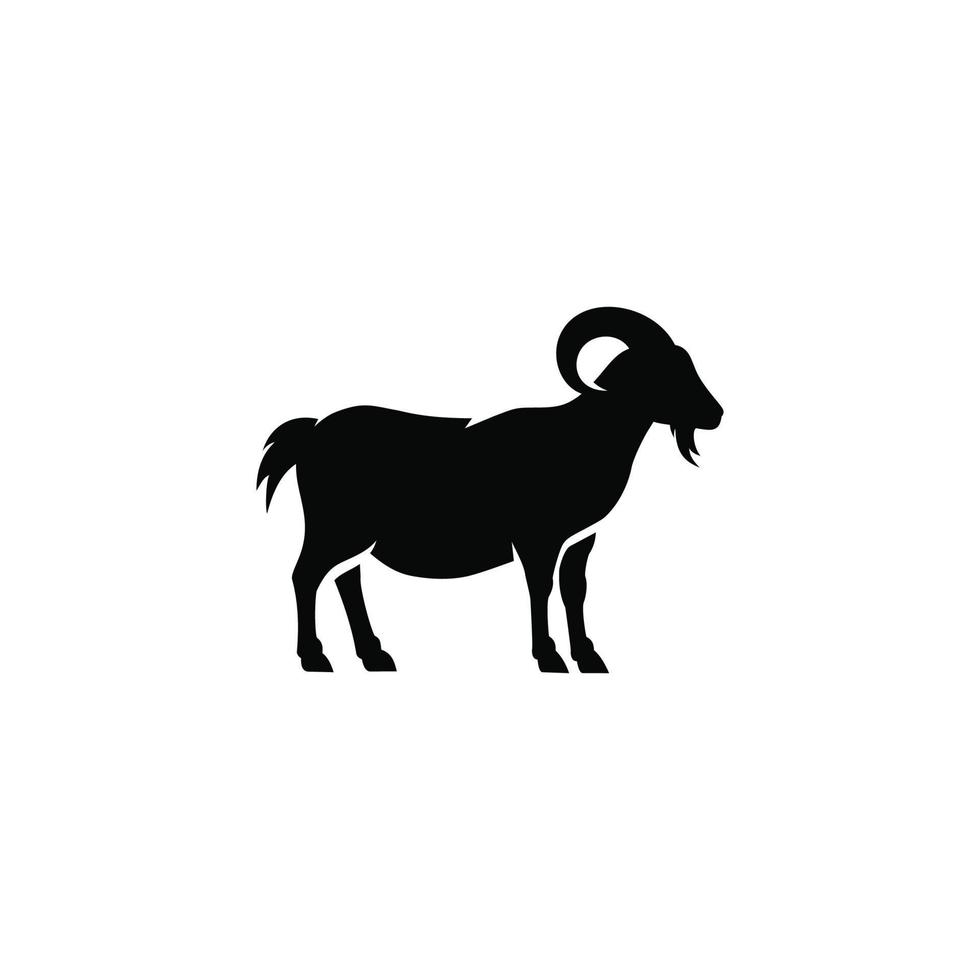 Goat simple flat icon vector