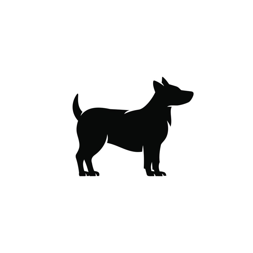 Dog simple flat icon vector