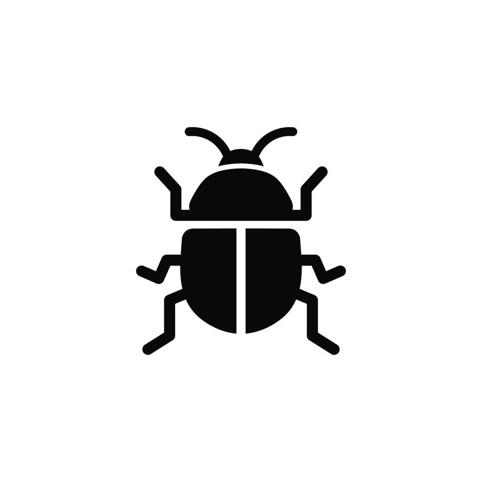 Bug simple flat icon vector