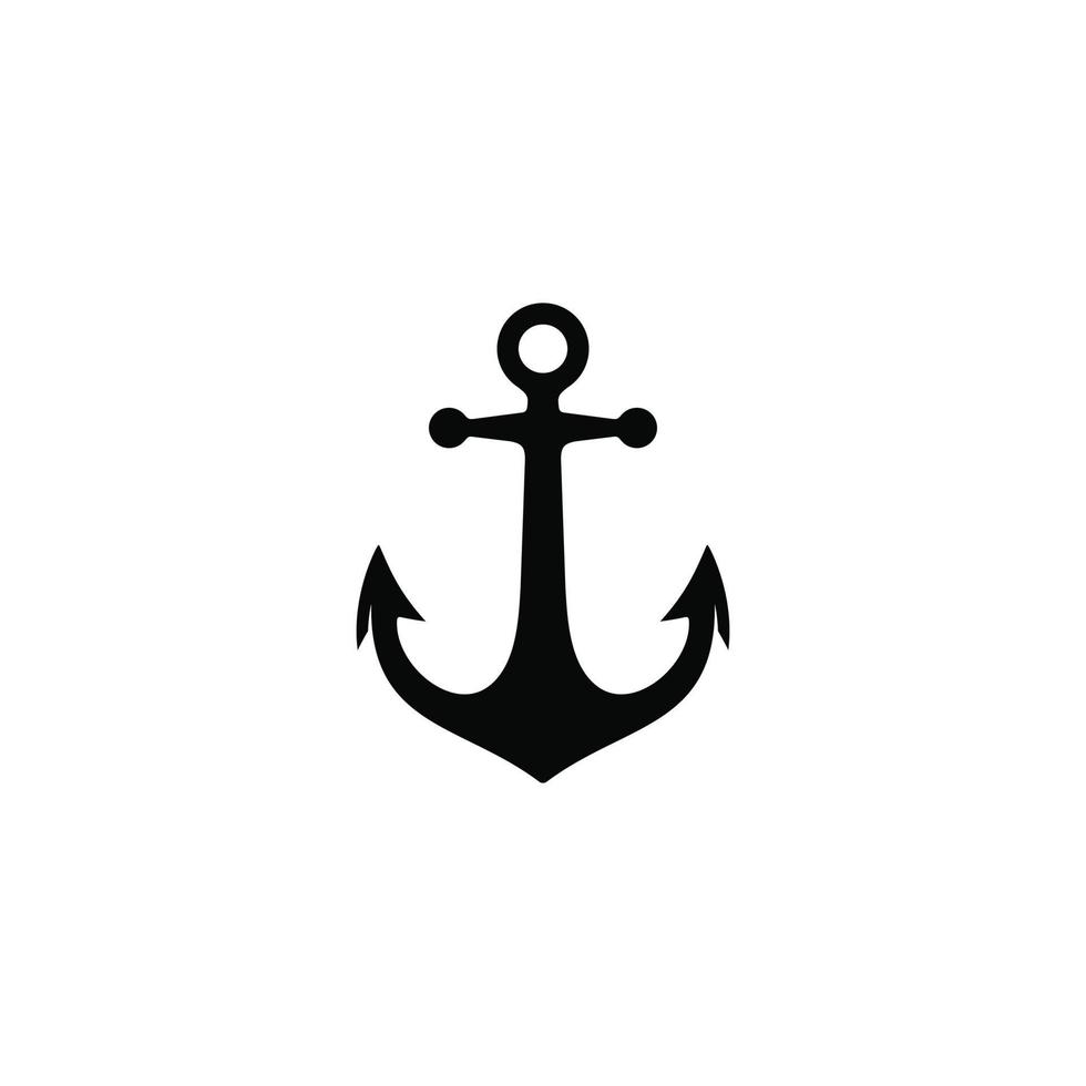 Anchor simple flat icon vector