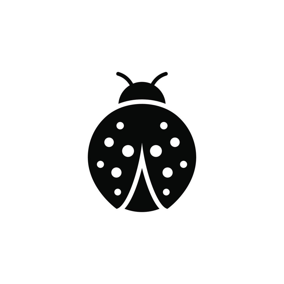 vector de icono plano simple lady bug