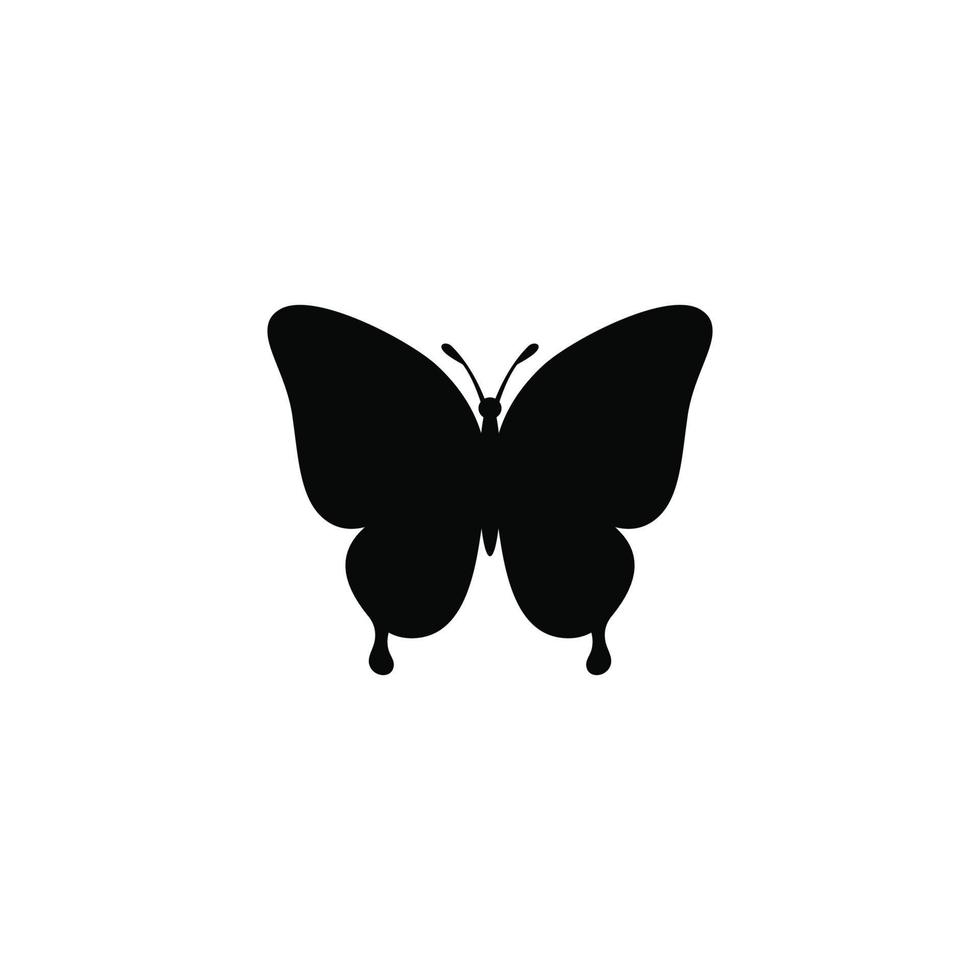 Butterfly simple flat icon vector