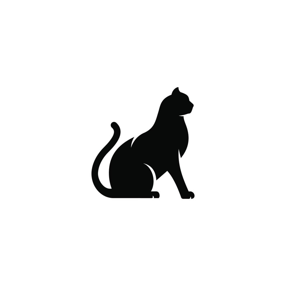 vector de icono plano simple de gato