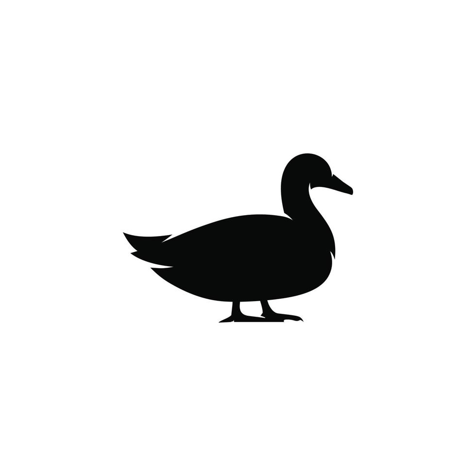 Duck simple flat icon vector