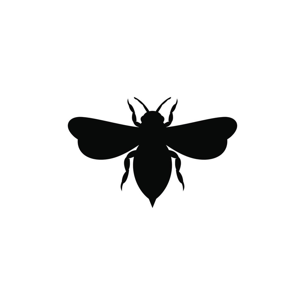 Bee simple flat icon vector