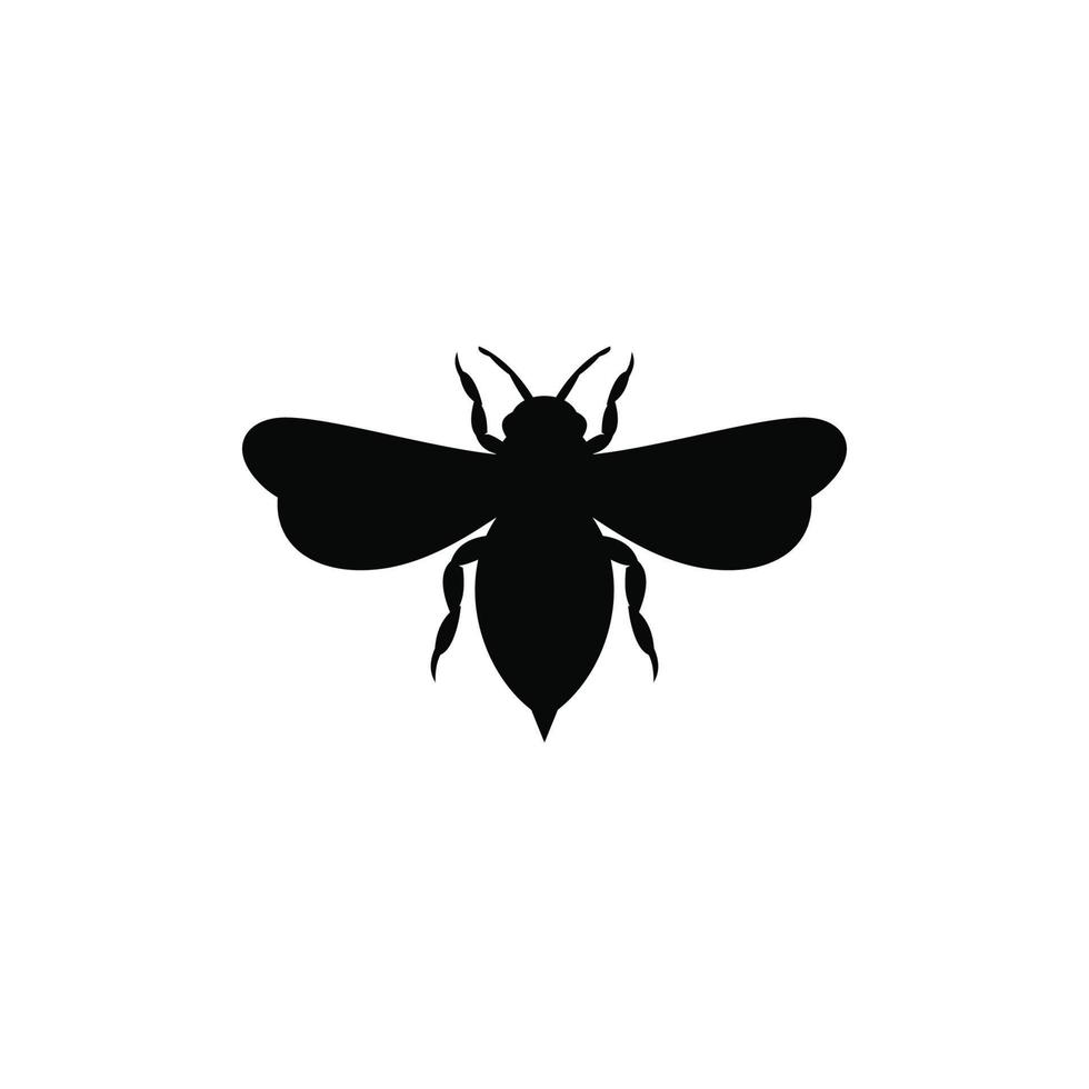 vector de icono plano simple de abeja