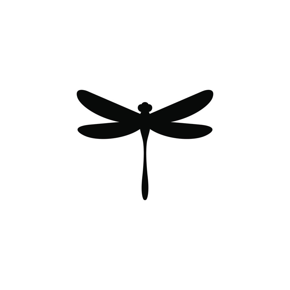 Dragonfly simple flat icon vector