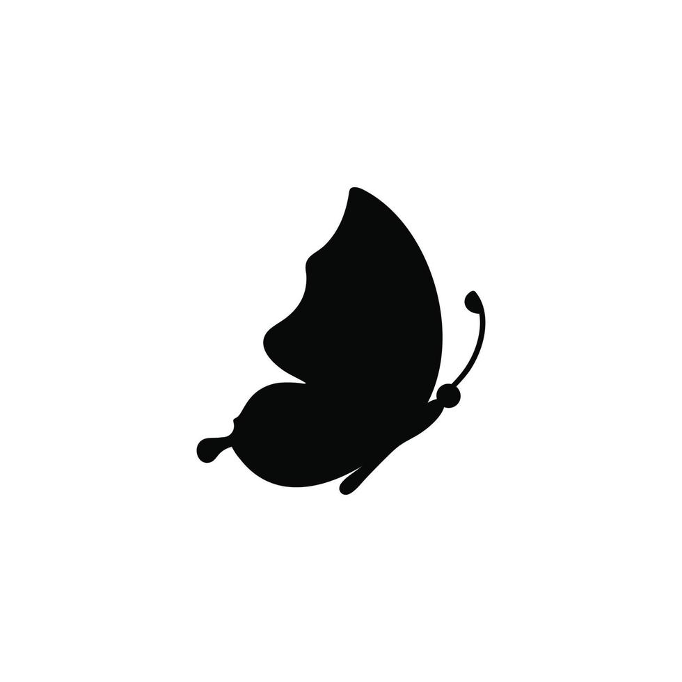 Butterfly simple flat icon vector