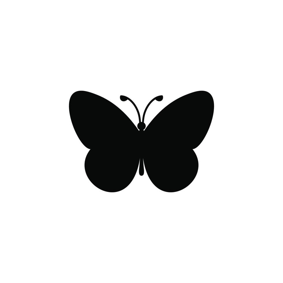 Butterfly simple flat icon vector