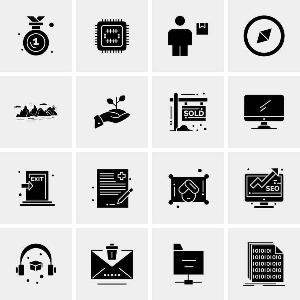 16 Universal Business Icons Vector Creative Icon Illustration to use in web and Mobile Related project