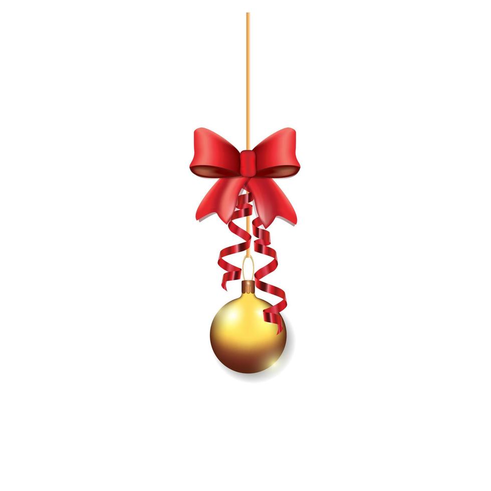 Christmas balls and festive streamers on an isolated background.  Template for text, design elements, places to copy, postcards, social networks, covers, banners. New Year and Christmas. vector