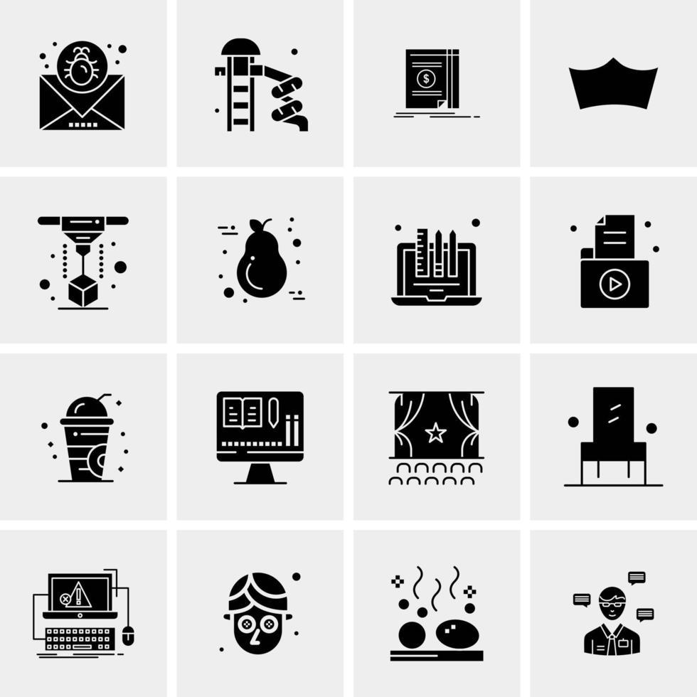 16 Universal Business Icons Vector Creative Icon Illustration to use in web and Mobile Related project