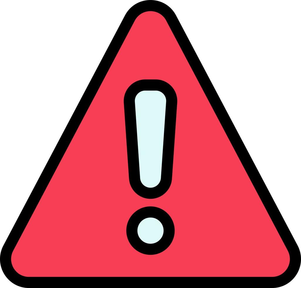 Alert Danger Warning Sign Business Logo Template Flat Color vector