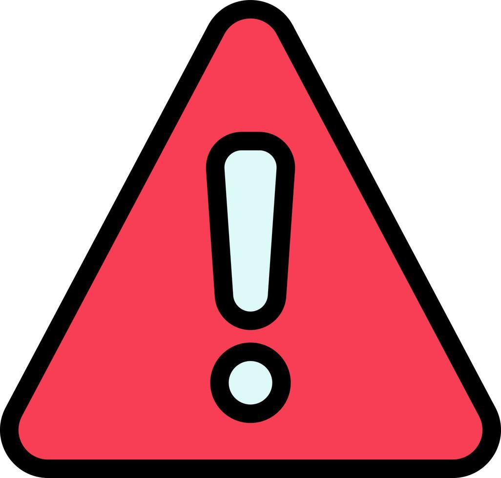 Alert Danger Warning Sign Business Logo Template Flat Color vector