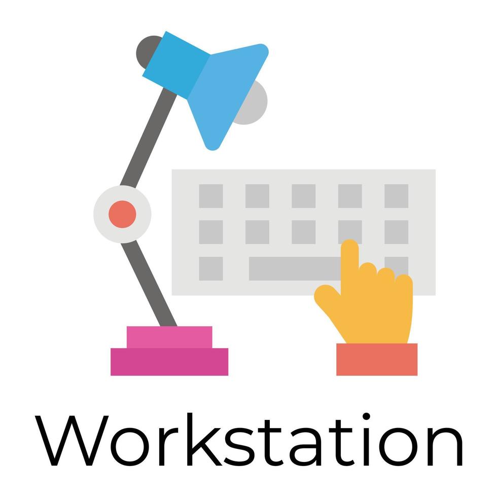 Trendy Workstation Concepts vector