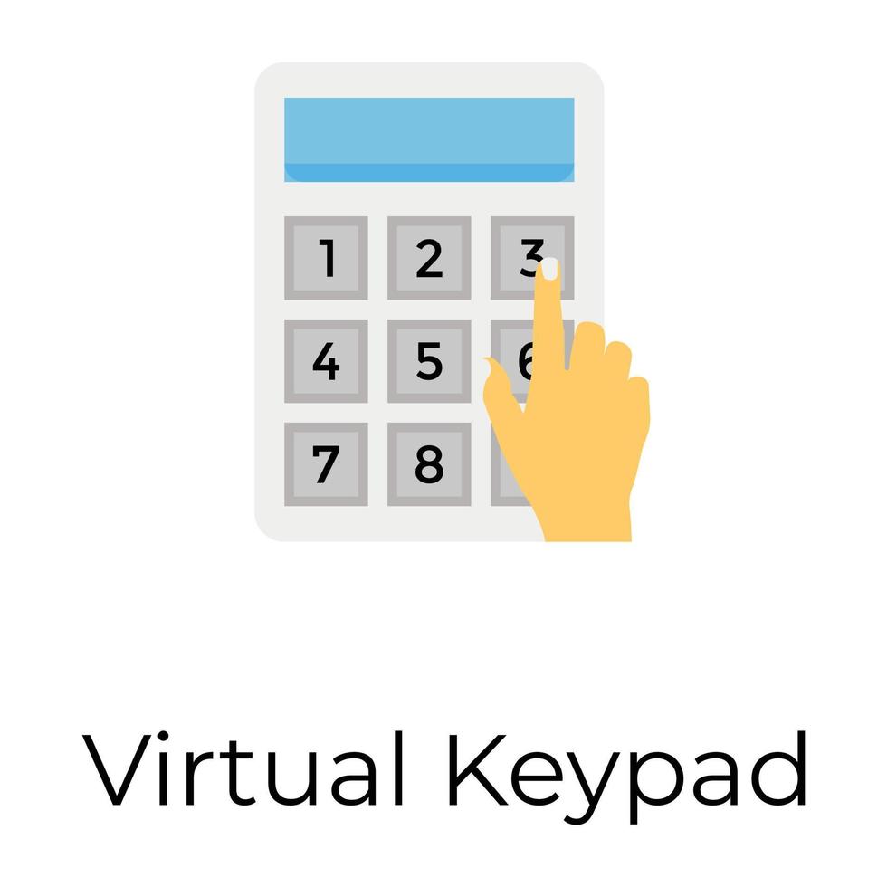 Trendy Virtual Keypad 14635379 Vector Art at Vecteezy
