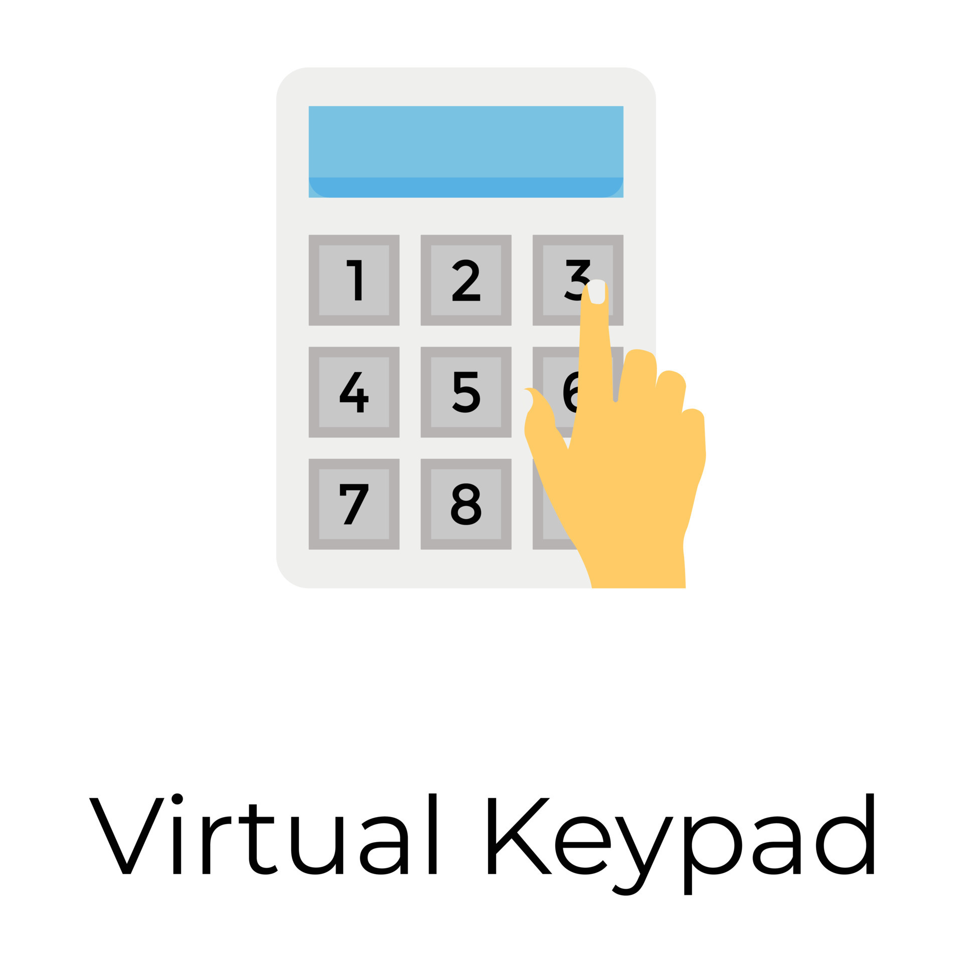 Trendy Virtual Keypad 14635379 Vector Art at Vecteezy