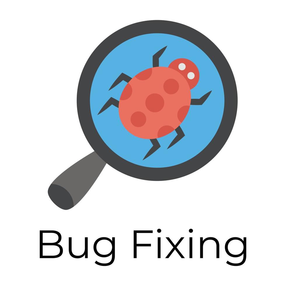 Trendy Bug Tracking vector