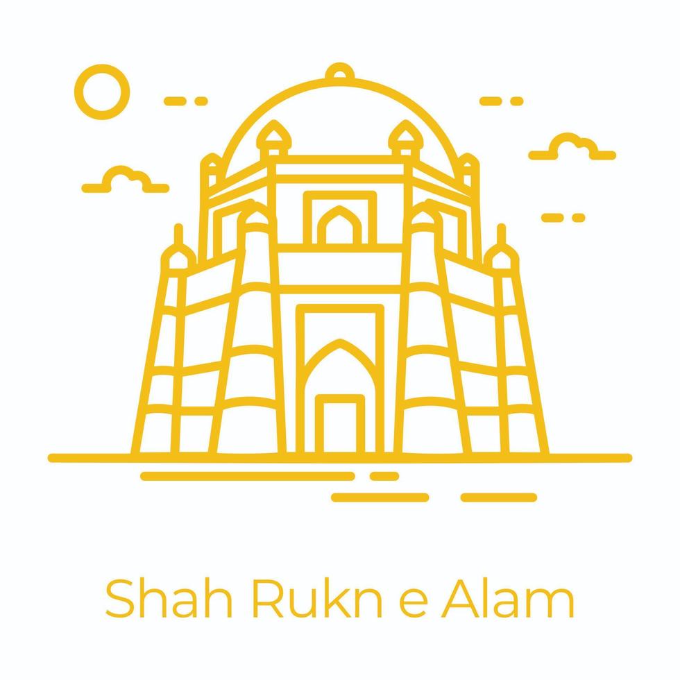 rukn e alam vector