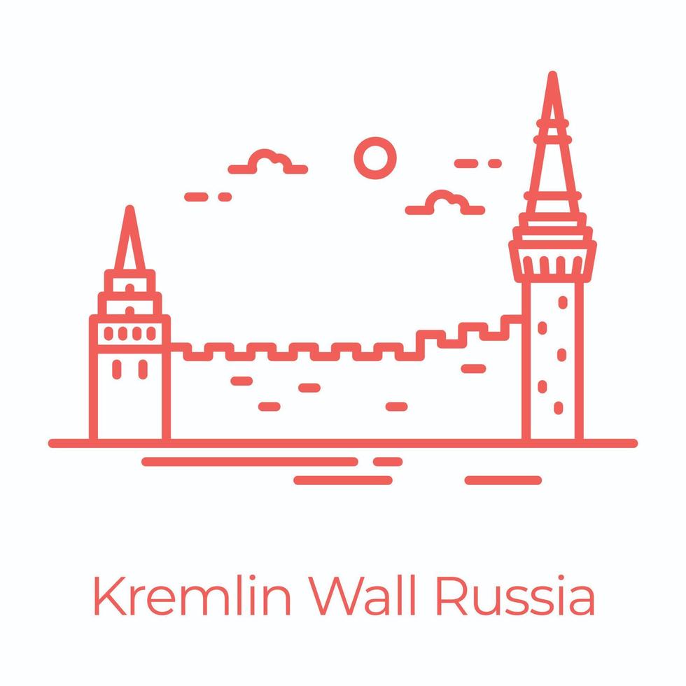 pared de moda del kremlin vector