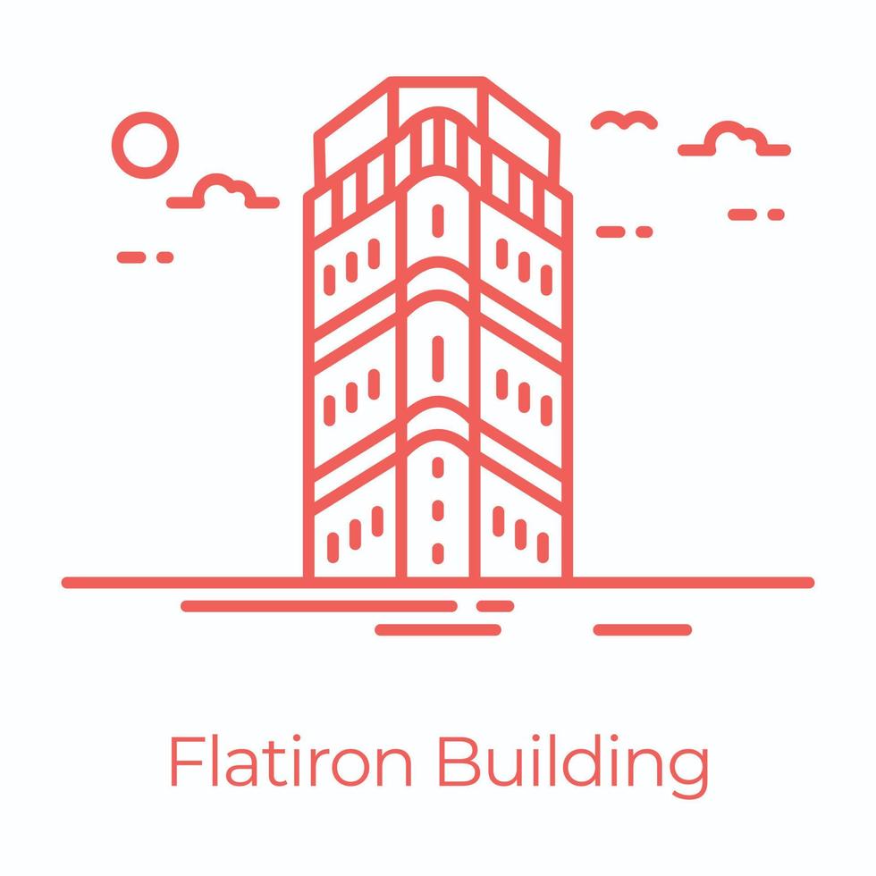 Trendy Flatiron Building vector