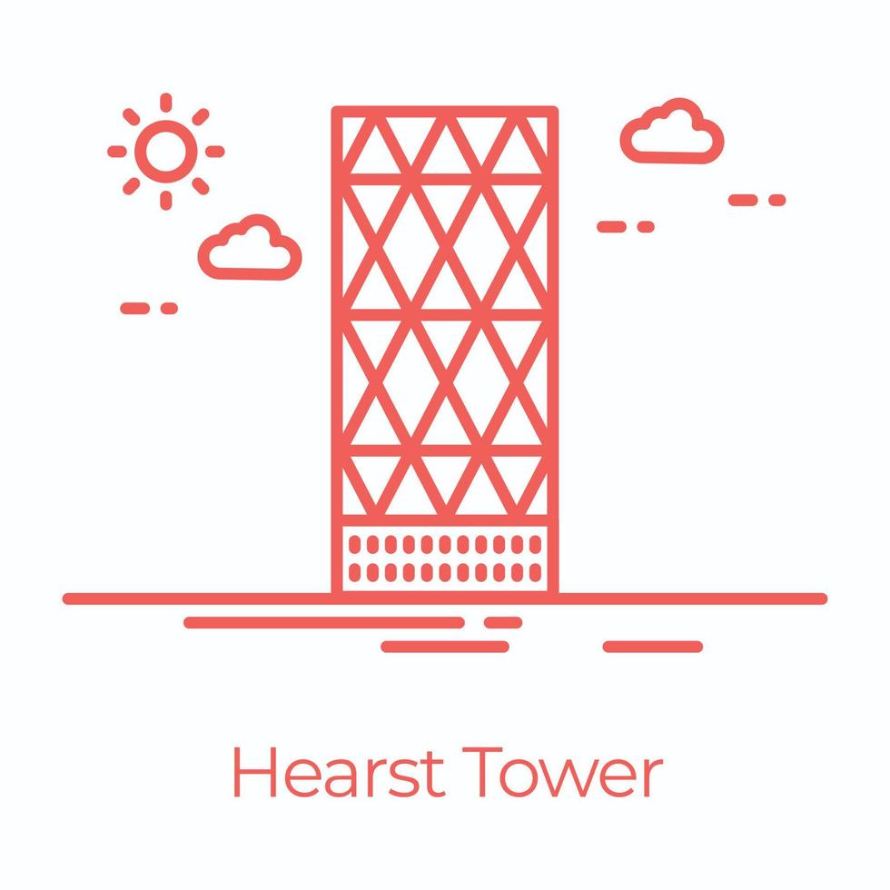 torre de corazón de moda vector