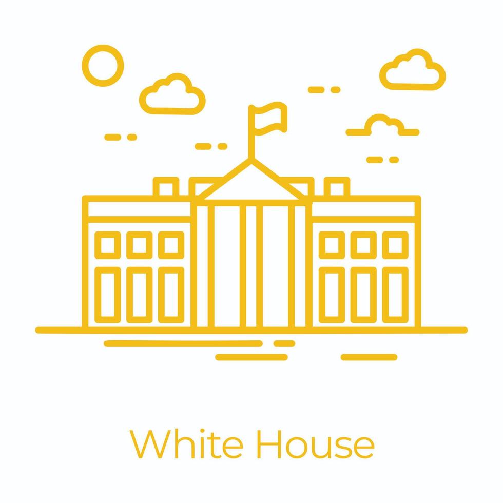 Trendy White House vector