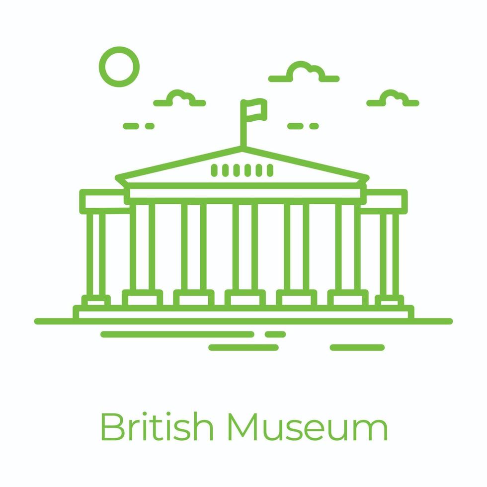 Trendy British Museum vector