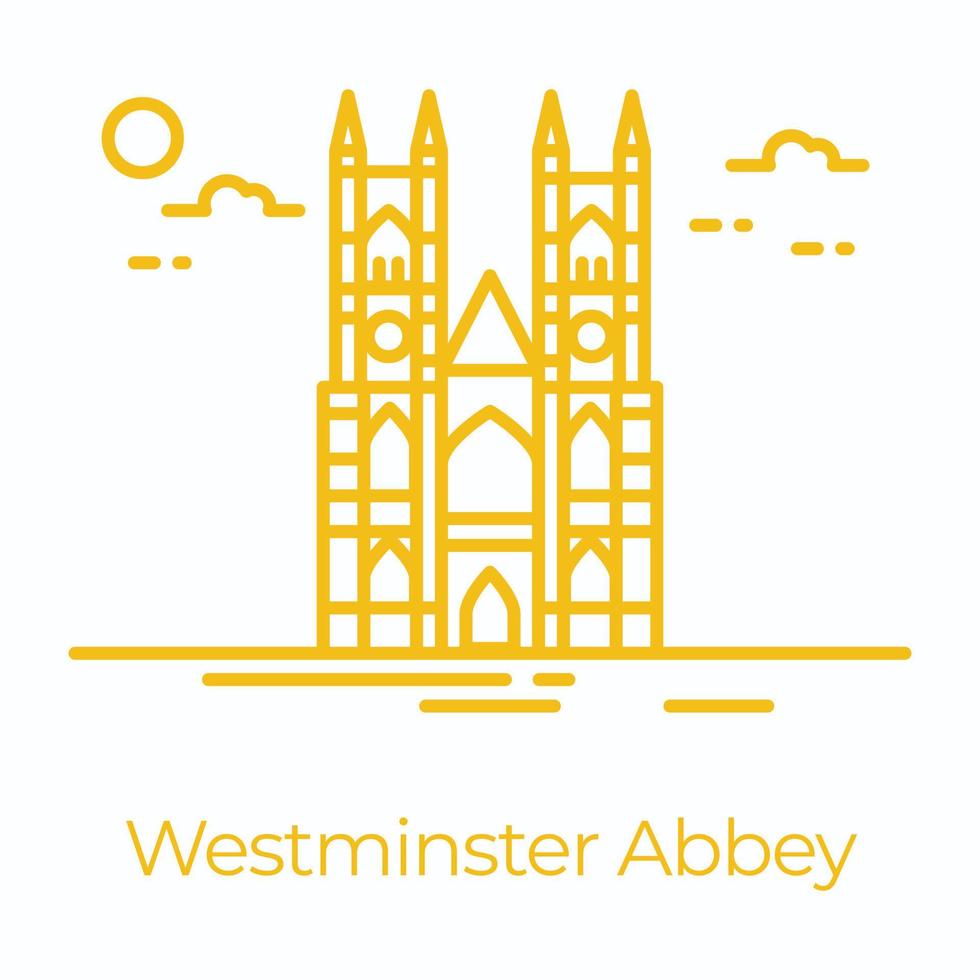 Trendy Westminster Abbey vector