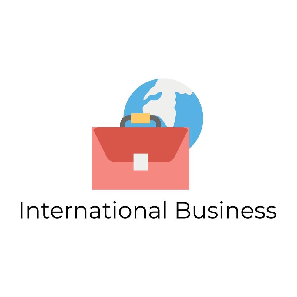Trendy Global Business vector