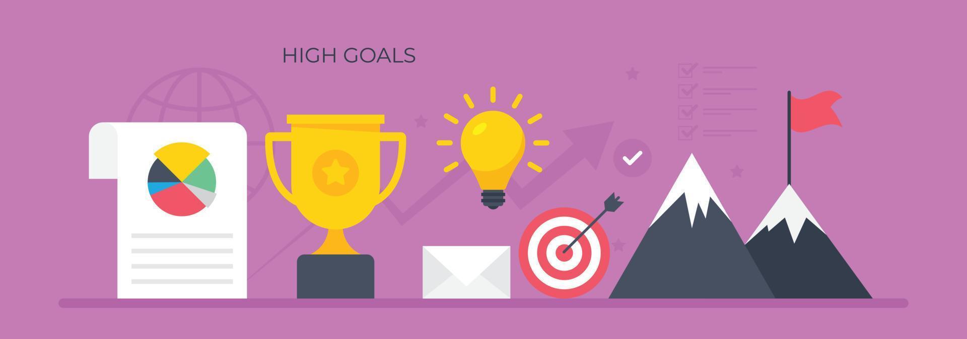 Trendy High Goals vector