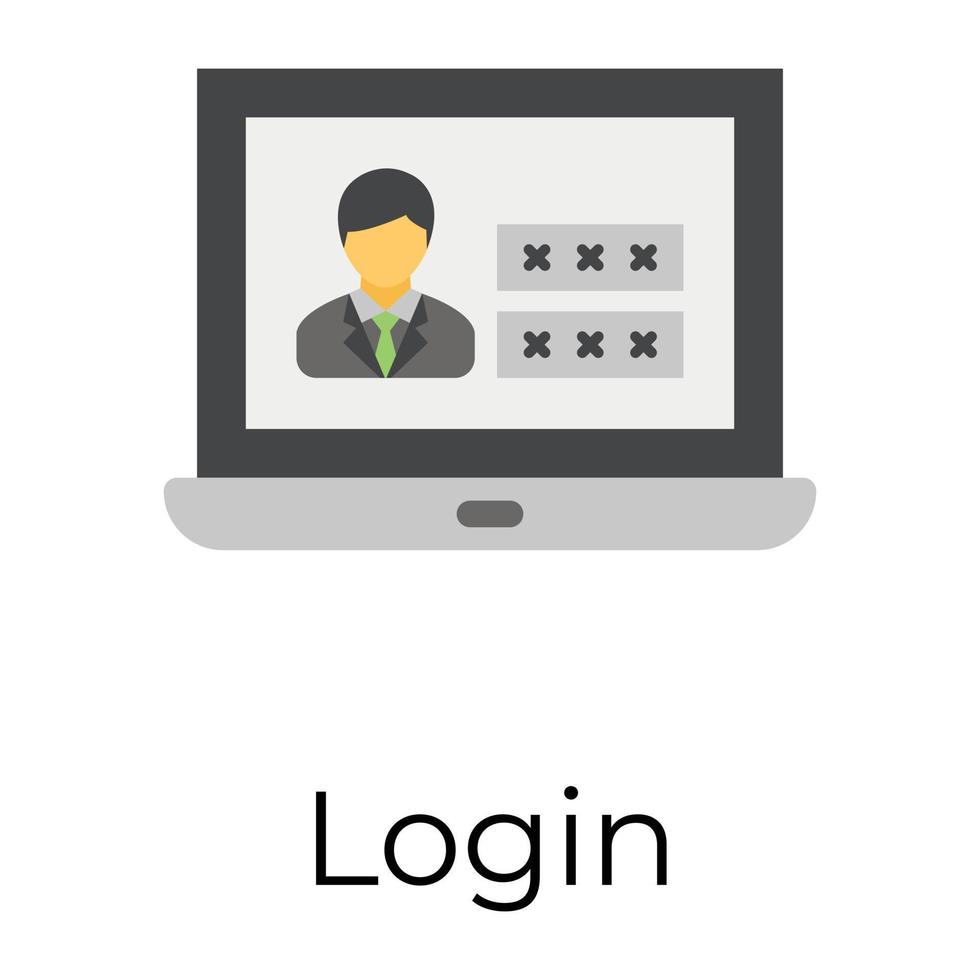 Tredy Login  Concepts vector