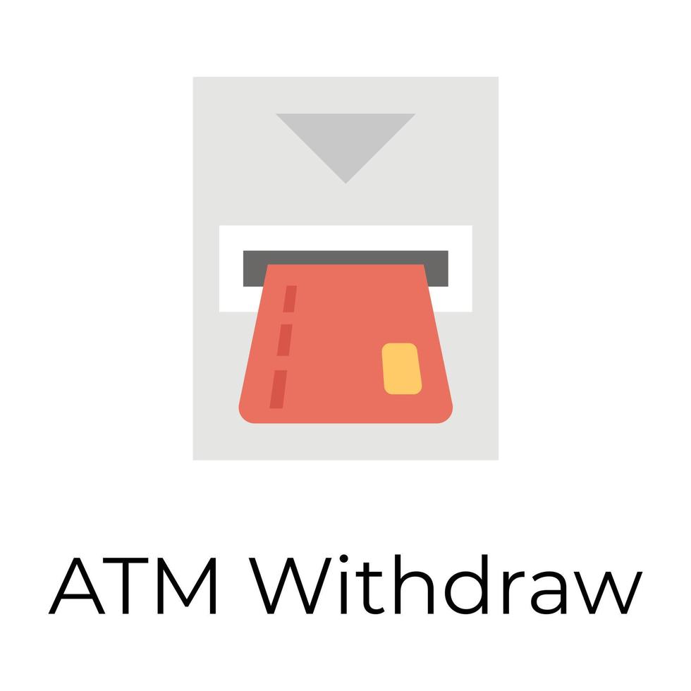 Trendy Atm Withdrawal vector