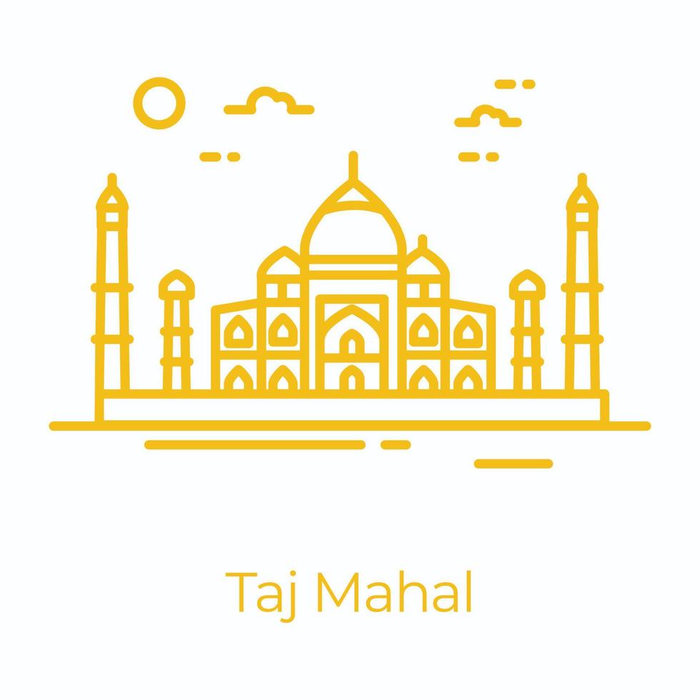 Trendy Taj Mehal vector