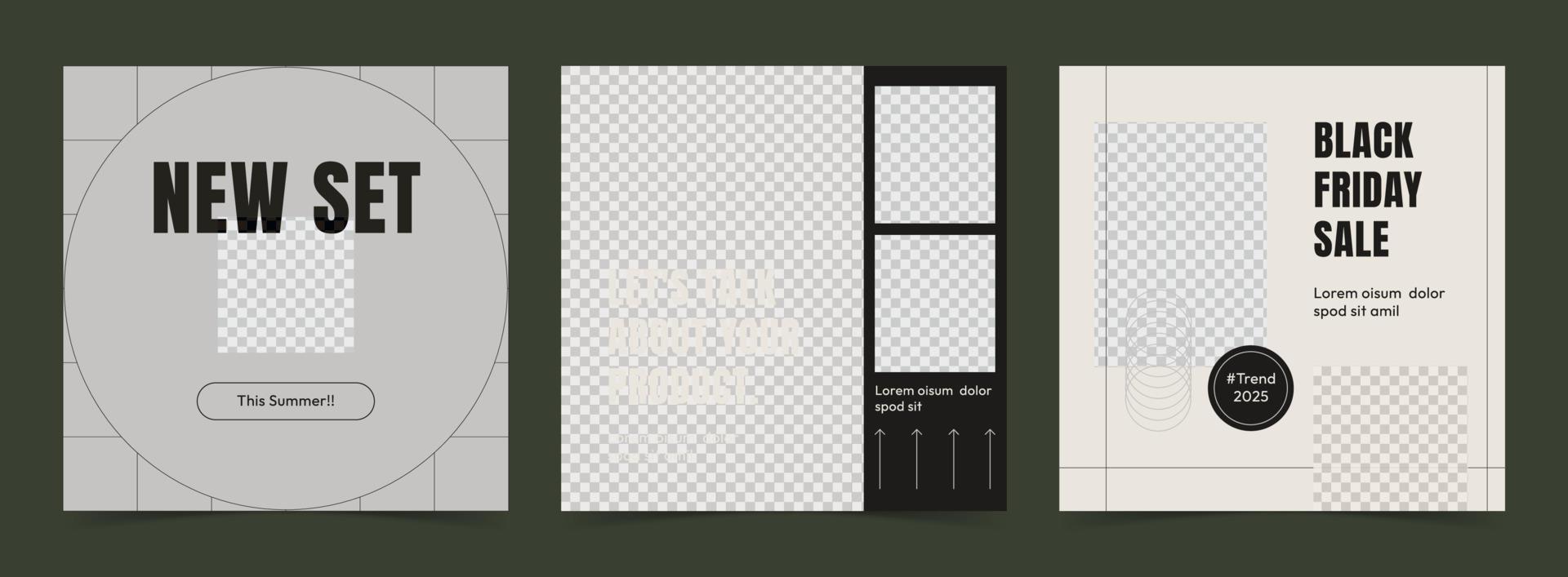 Norma instagram post template vector