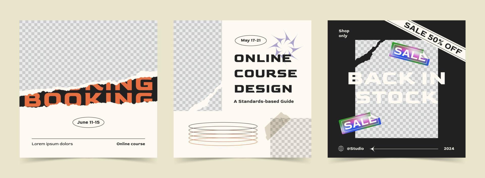 Porta Coach instagram post template vector