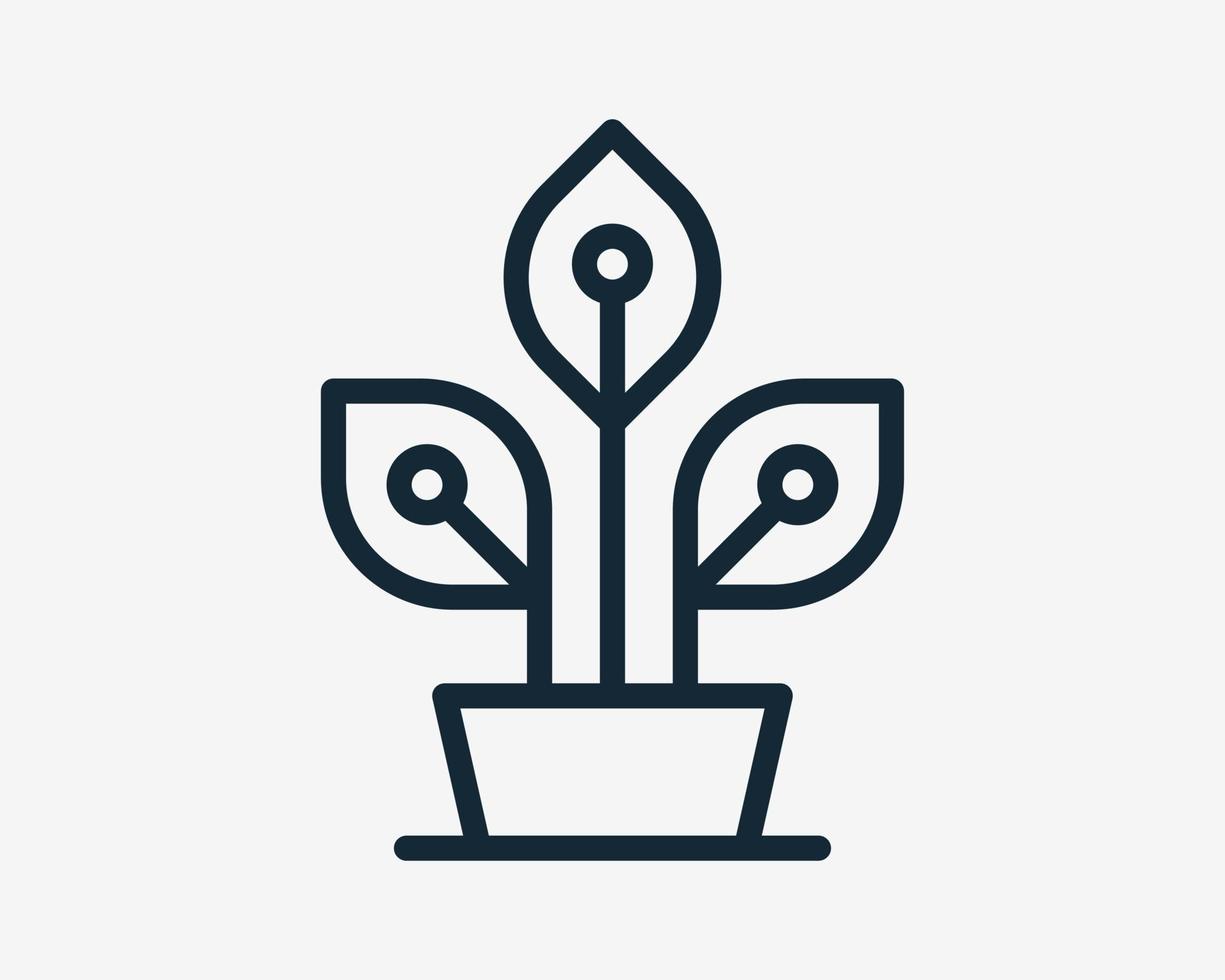 Plant Pot Leaf Potted Tree Grow Circuit Technology Digital Electronic System Vector Logo Design