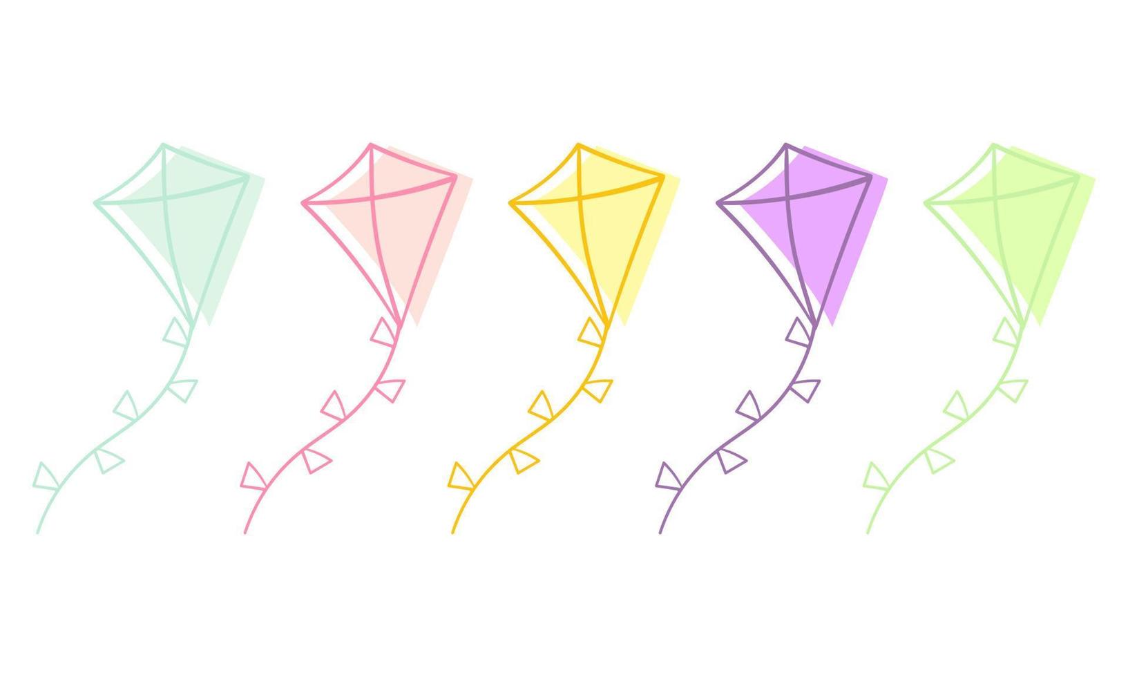 colorful kite background 2 vector