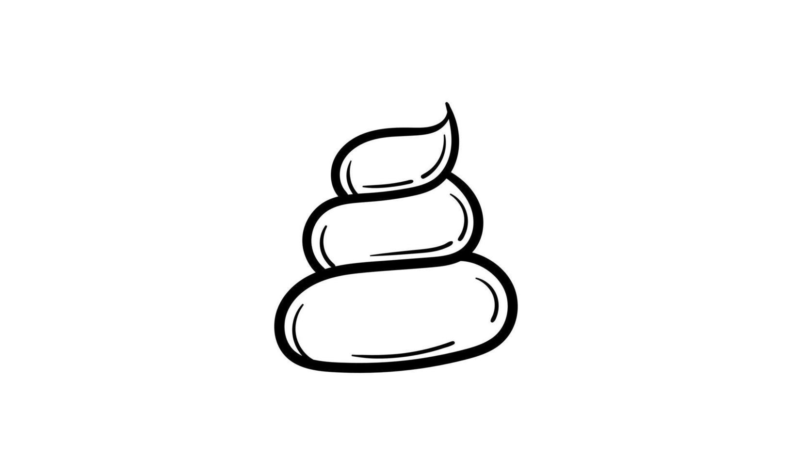 hand drawn dung vector