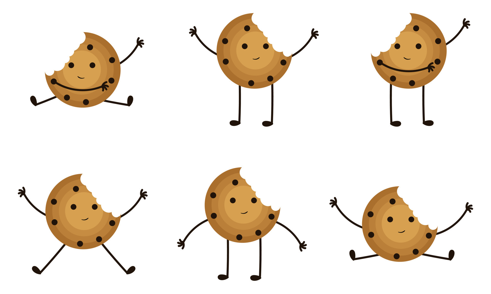 a collection of illustrations of cookies with cheerful faces 14635879 Vector Art at Vecteezy a collection of illustrations of cookies with cheerful faces 14635879 Vector Art at Vecteezy