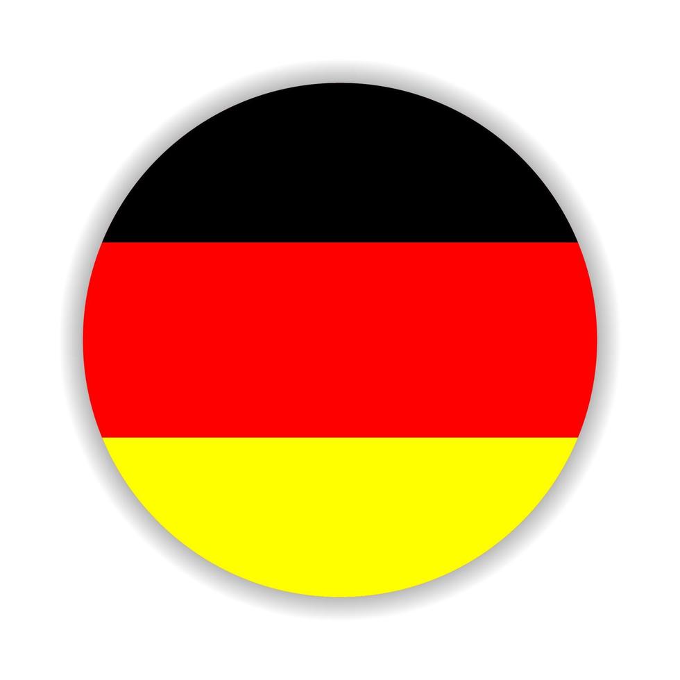 Round flag of Germany. Vector Illustration.